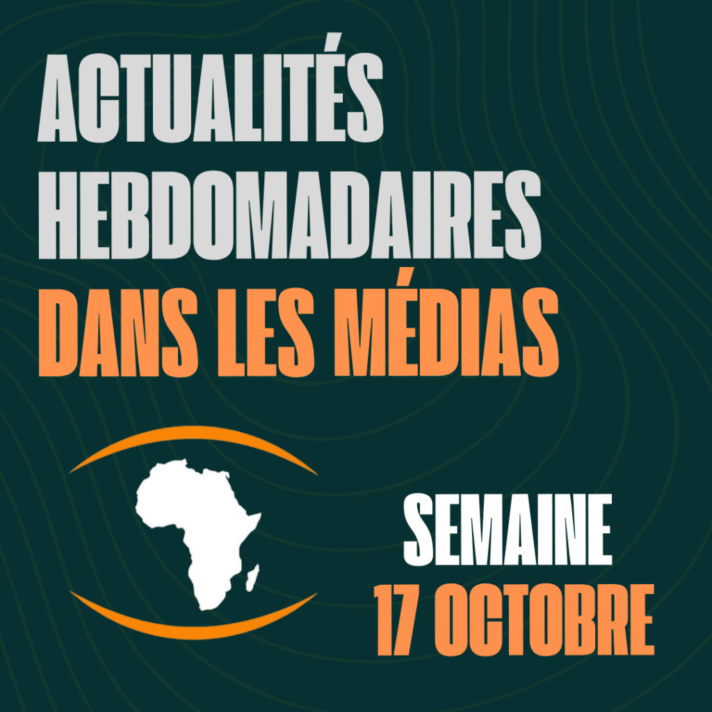 Actualités de la semaine du 17 Octobre