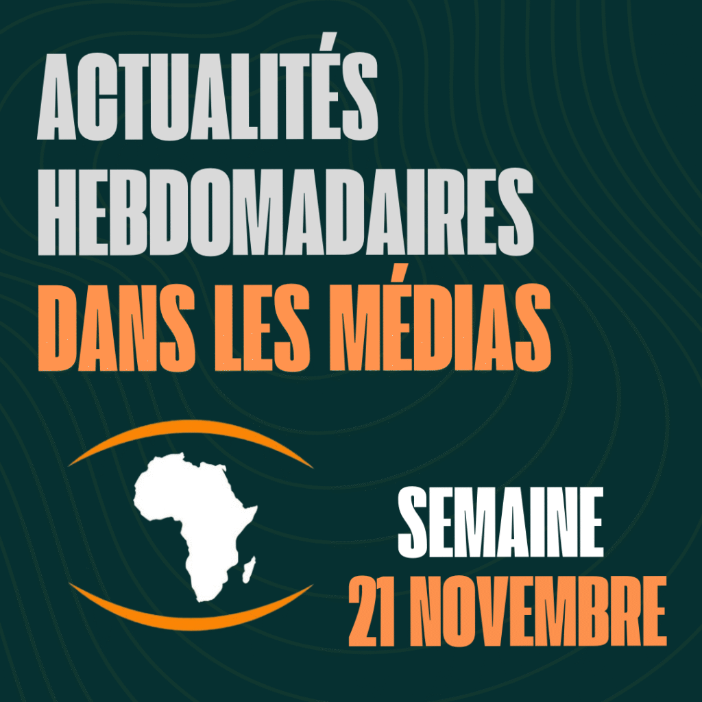 Actualités de la semaine du 21 Novembre